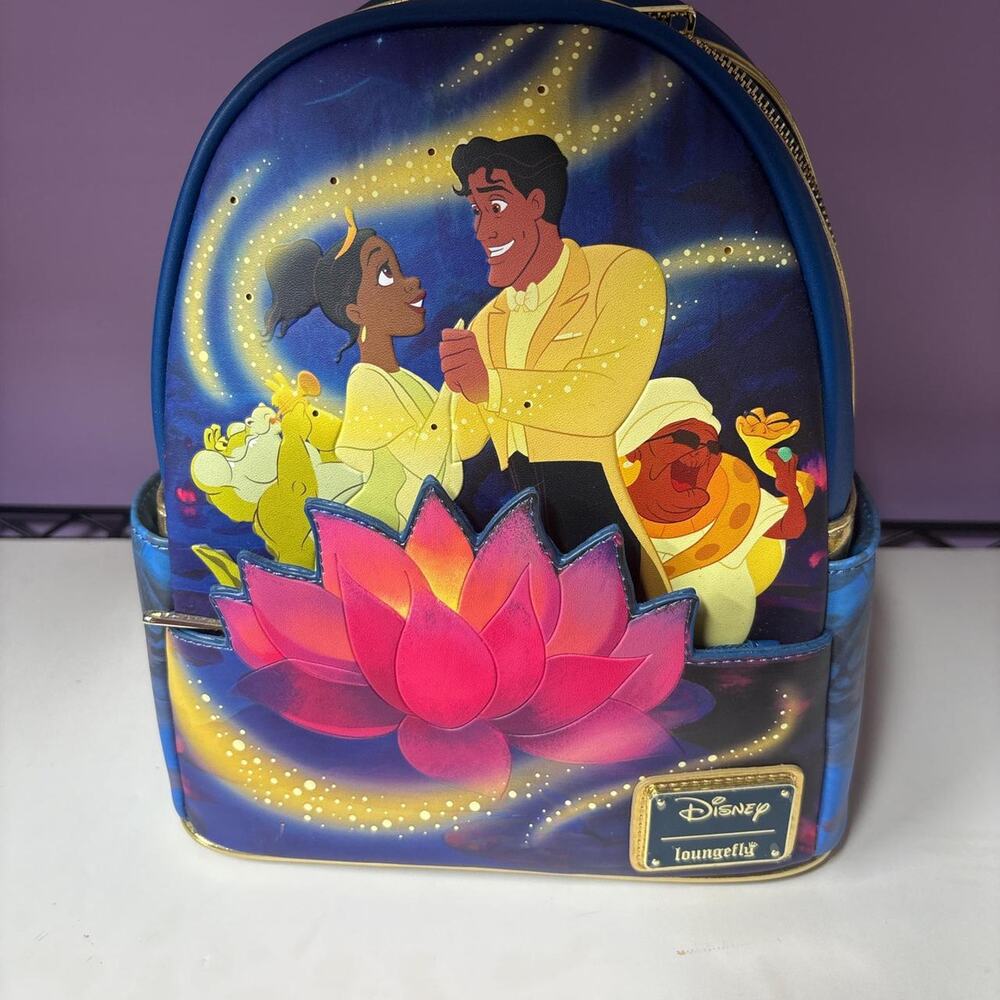 Disney princess tiana and prince glow in the dark loungefly